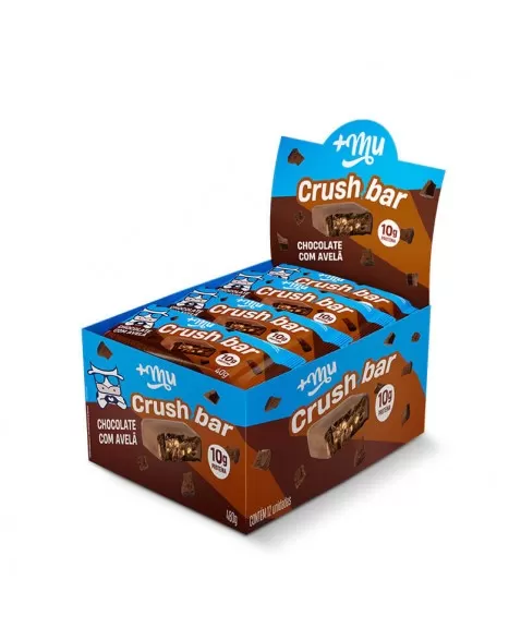 Crushbar Chocolate com Avelã - +Mu - Display 12 x 40g