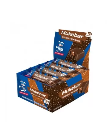 Mukebar Suplemento em Barra de Proteína Chocolate com Avelã - +Mu - 12 x 60g