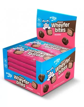 Choco Wheyfer Bites Morango - +Mu - Display 12 x 35g