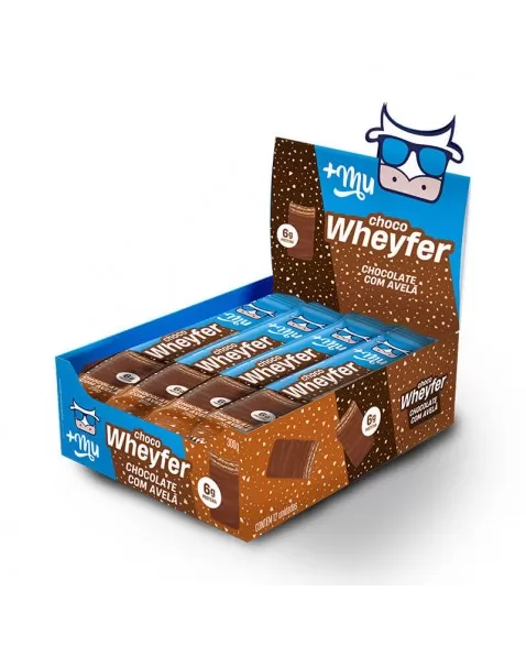 Choco Wheyfer Chocolate com Avelã - +Mu - Display 12 x 25g