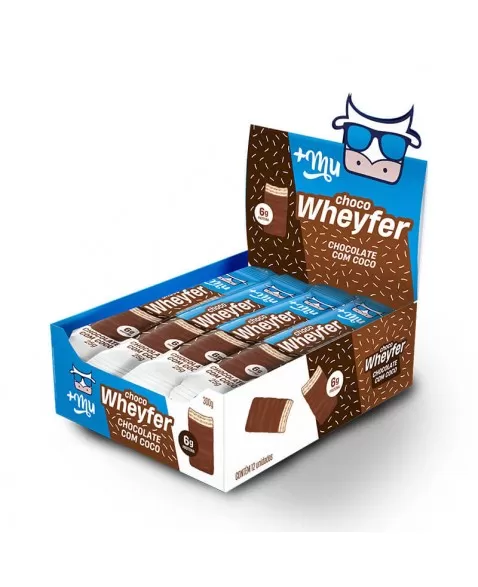 Choco Wheyfer Chocolate com Coco - +Mu - Display 12 x 25g