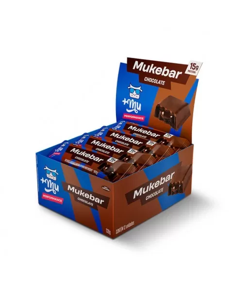 Mukebar Suplemento em Barra de Proteína Chocolate - +Mu - 12 x 60g