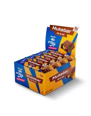 Mukebar Suplemento em Barra de Proteína Pão de Mel - +Mu - 12 x 60g