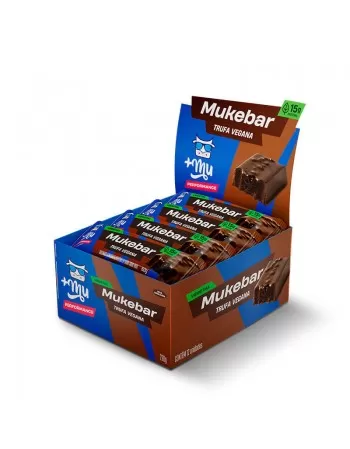 Mukebar Suplemento em Barra de Proteína Trufa Vegana +Mu - 12 x 60g