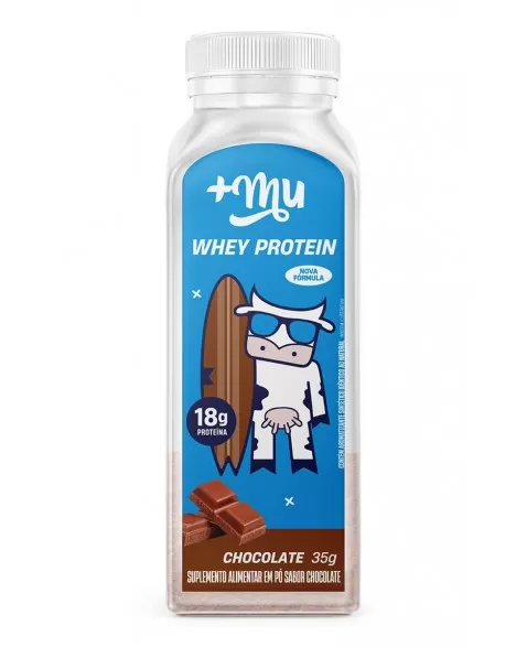 Whey Protein em Pó Concentrado Chocolate +MU - Garrafinha 32g