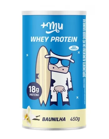 Whey Protein Concentrado Baunilha - +Mu - Pote 450g