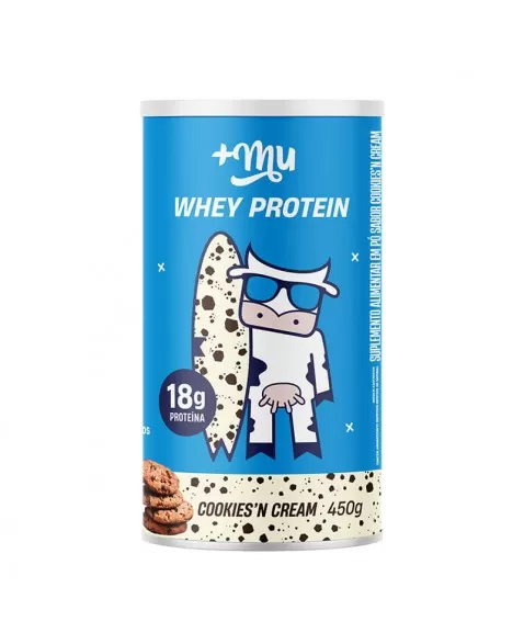 Whey Protein Concentrado Cookies´n Cream - +Mu - Pote 450g