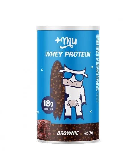 Whey Protein Concentrado Brownie - +Mu - Pote 450g