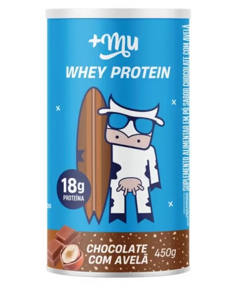 Whey Protein Concentrado Chocolate com Avelã - +Mu - Pote 450g