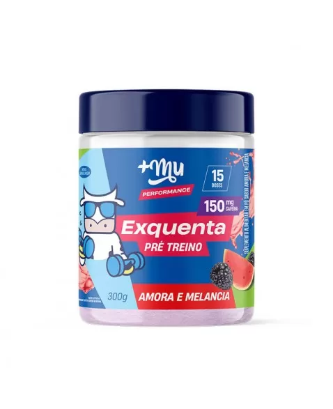 Exquenta Pré-Treino Amora e Melancia +Mu Performance - Pote 300g