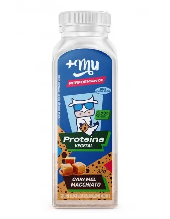 Proteína Vegetal Caramel Macchiato +Mu Performance - Garrafinha 33g