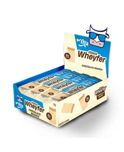 Choco Wheyfer Chocolate Branco - +Mu - Display 12 x 25g