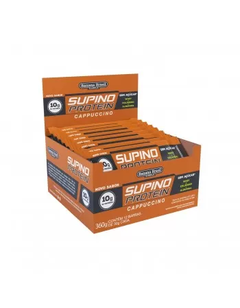 Barra Supino Protein Cappuccino - Banana Brasil - Display Com 12 Unidades De 30G