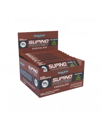 Barra Supino Protein Chocolate - Banana Brasil - Display Com 12 Unidades De 30G