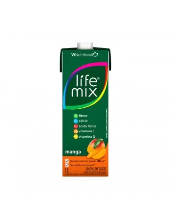 SUCO BAIXA CALORIA MANGA - 30% SUCO INTEGRAL - LIFE MIX 1 LITRO