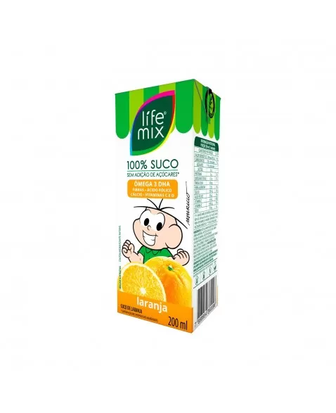 SUCO 100% FRUTAS LARANJA KIDS - LIFE MIX - 200 ML