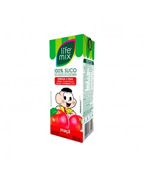 SUCO 100% FRUTAS MAÇA KIDS - LIFE MIX - 200 ML