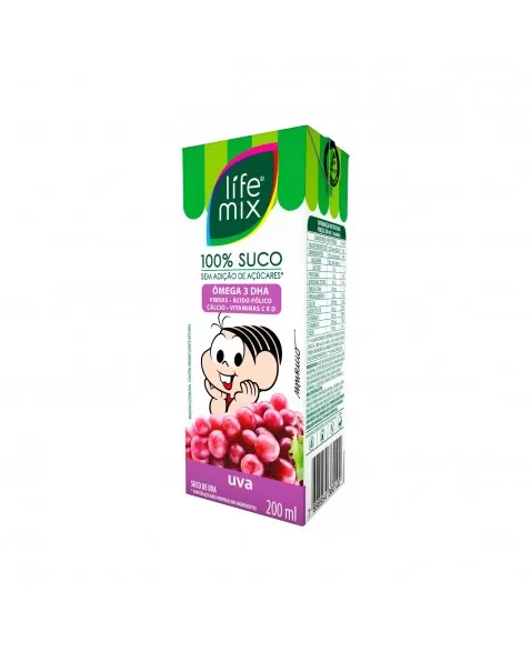 SUCO 100% FRUTAS UVA KIDS - LIFE MIX - 200 ML