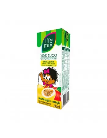 SUCO 100% FRUTAS MARACUJA KIDS - LIFE MIX - 200 ML