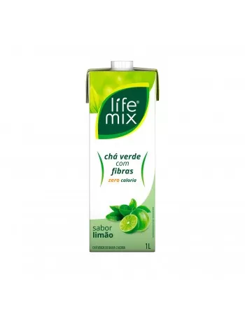 CHA VERDE ZERO COM FIBRAS - LIMAO - LIFE MIX - 1 LITRO