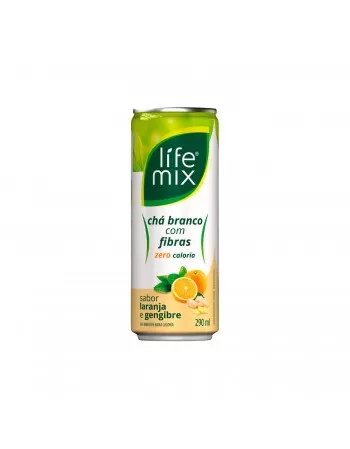 CHA BRANCO ZERO COM FIBRAS - LARANJA - LIFE MIX - PACK COM 6 LATAS DE 290 ML