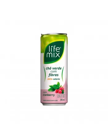 CHA VERDE ZERO COM FIBRAS - CRANBERRY - LIFE MIX - PACK COM 6 LATAS DE 290 ML