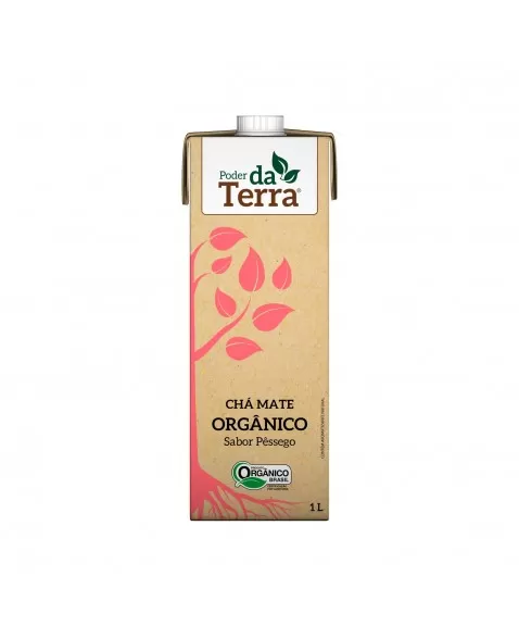 CHA MATE ORGANICO PESSEGO - PODER DA TERRA - 1 LITRO