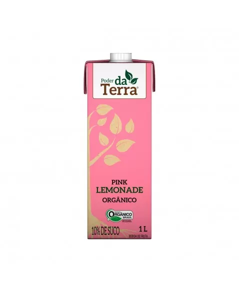 PINK LIMONADE ORGANICO - 10% SUCO - PODER DA TERRA - 1 LITRO