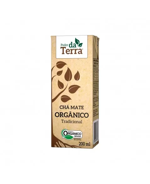 CHA MATE ORGANICO - TRADICIONAL - PODER DA TERRA - 200 ML