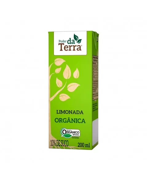 LIMONADA ORGANICA - 10% SUCO - PODER DA TERRA - 200 ML