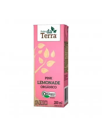 PINK LIMONADE ORGANICO - 10% SUCO - PODER DA TERRA - 200 ML