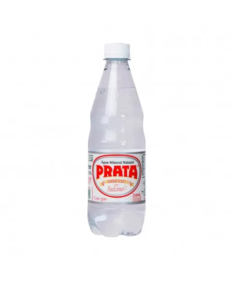 Água Minera Alcalina Com Gás - Prata - Pack Com 12 Unidades De 510Ml