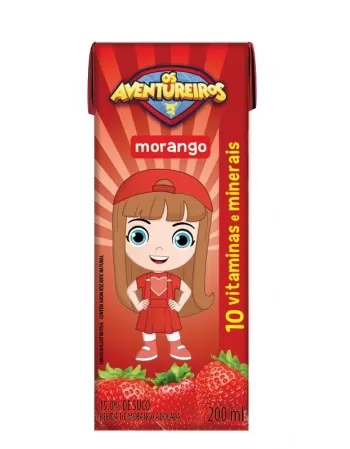 AVENTUREIROS BEBIDA DE MORANGO 200ML