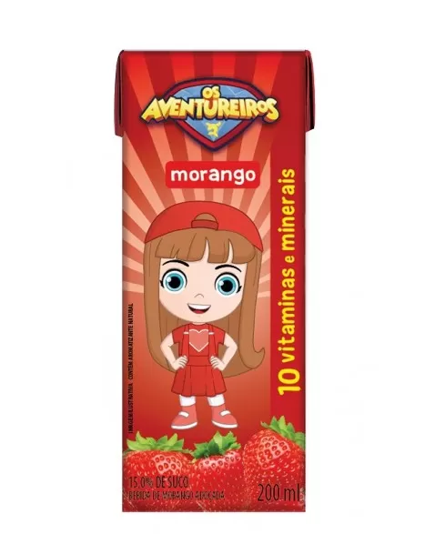 AVENTUREIROS BEBIDA DE MORANGO 200ML