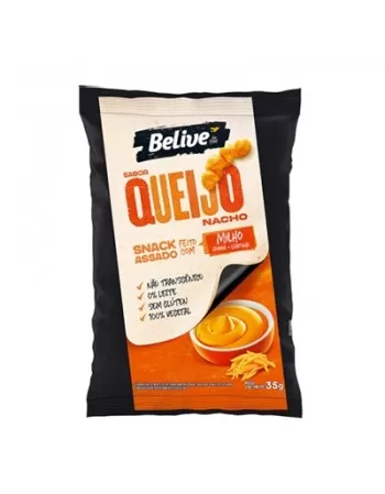 SNACKS DE MILHO BELIVE SABOR QUEIJO NACHO 35G