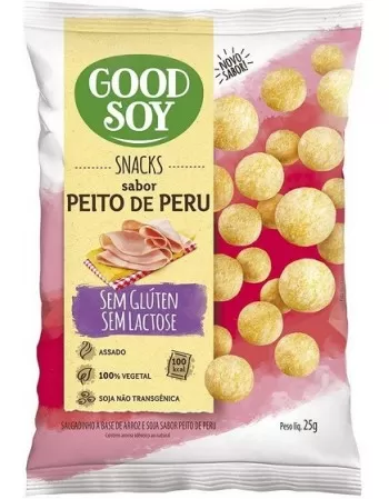 Snacks de Soja Peito de Peru - Goodsoy - Unidade 25g