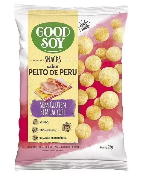 SNACKS DE SOJA GOODSOY SABOR PEITO DE PERU 25G