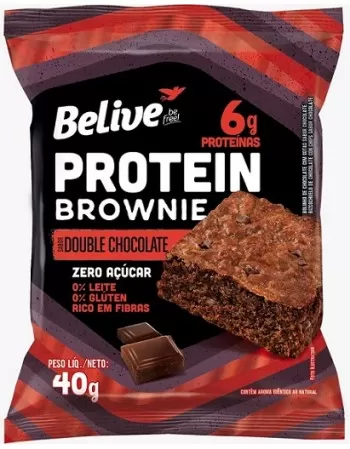 Brownie Double Chocolate Protein - Belive - Display 10 X 40g