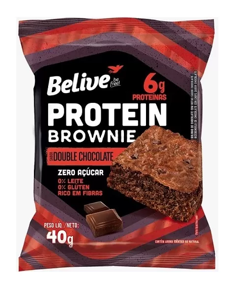 Brownie Double Chocolate Protein - Belive - Display 10 X 40g