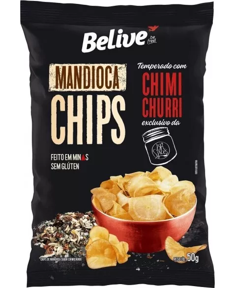 Chips de Mandioca com Chimichurri - Belive - Unidade 50g