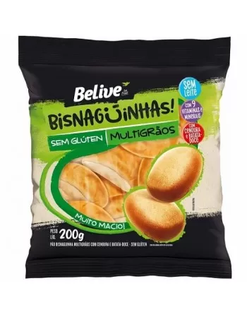 Bisnaguinha Multigrãos Sem Glúten - BELIVE - 200g