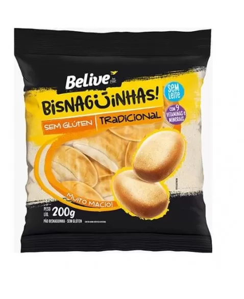 Bisnaguinha Tradicional Sem Glúten - BELIVE - 200g