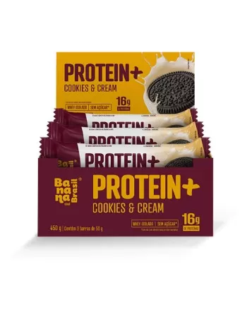 Barra Protein Cookies´n Cream - Banana Brasil - 9x50g